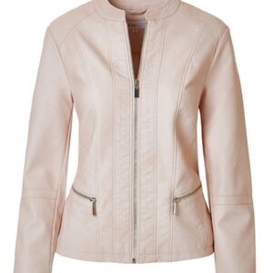 Cleo Faux Leather Blush Jacket